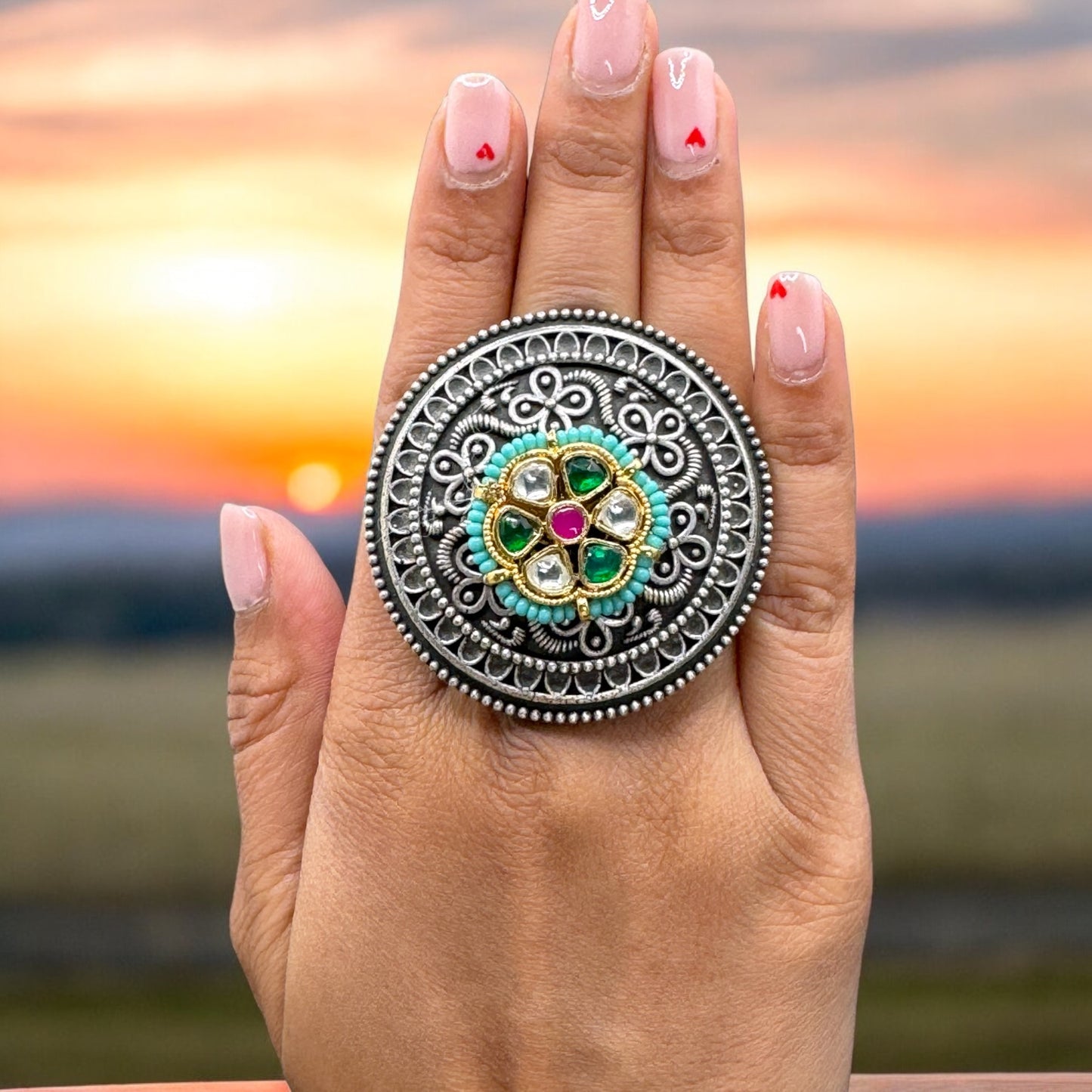 Eternal Bloom Medallion Ring