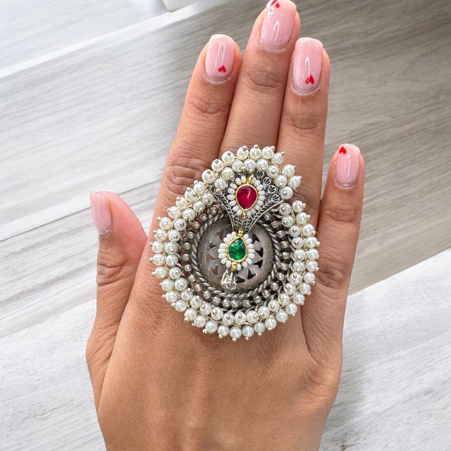 Regal Radiance Pearl Ring