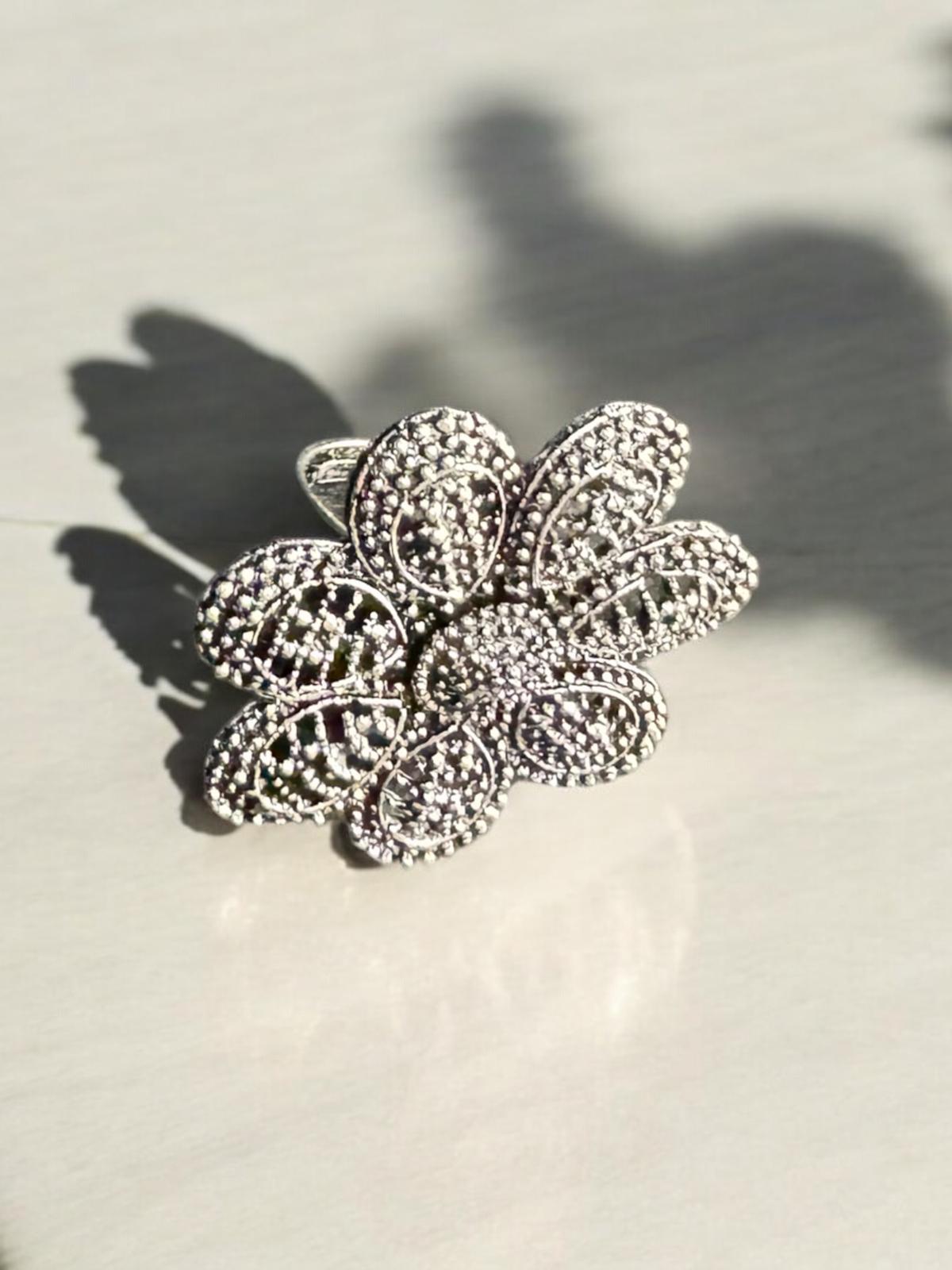 Twilight Petals Statement Ring