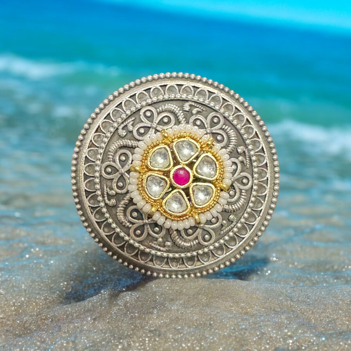 Eternal Bloom Medallion Ring