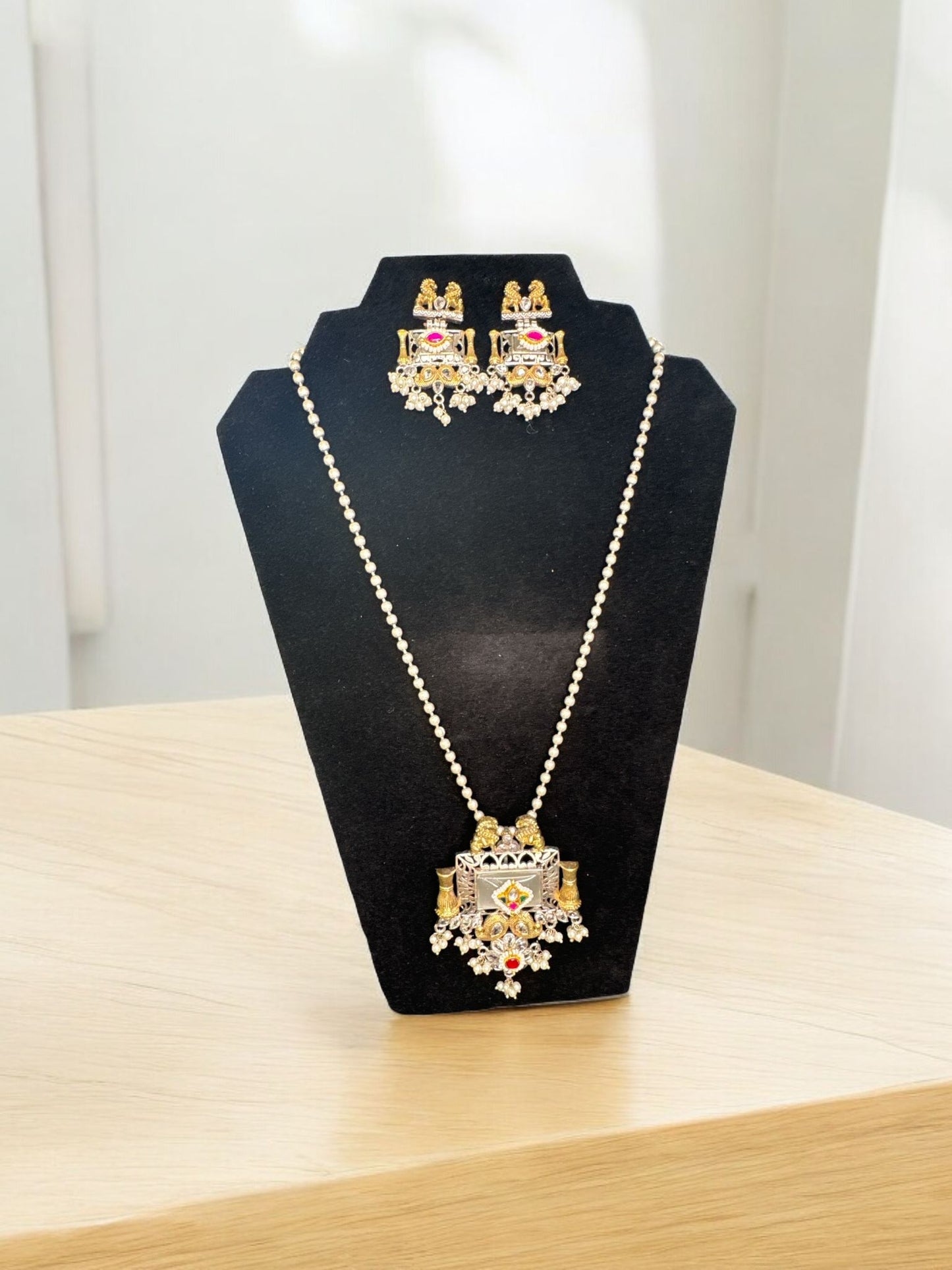 Majestic Twin Peacock Pendant Set