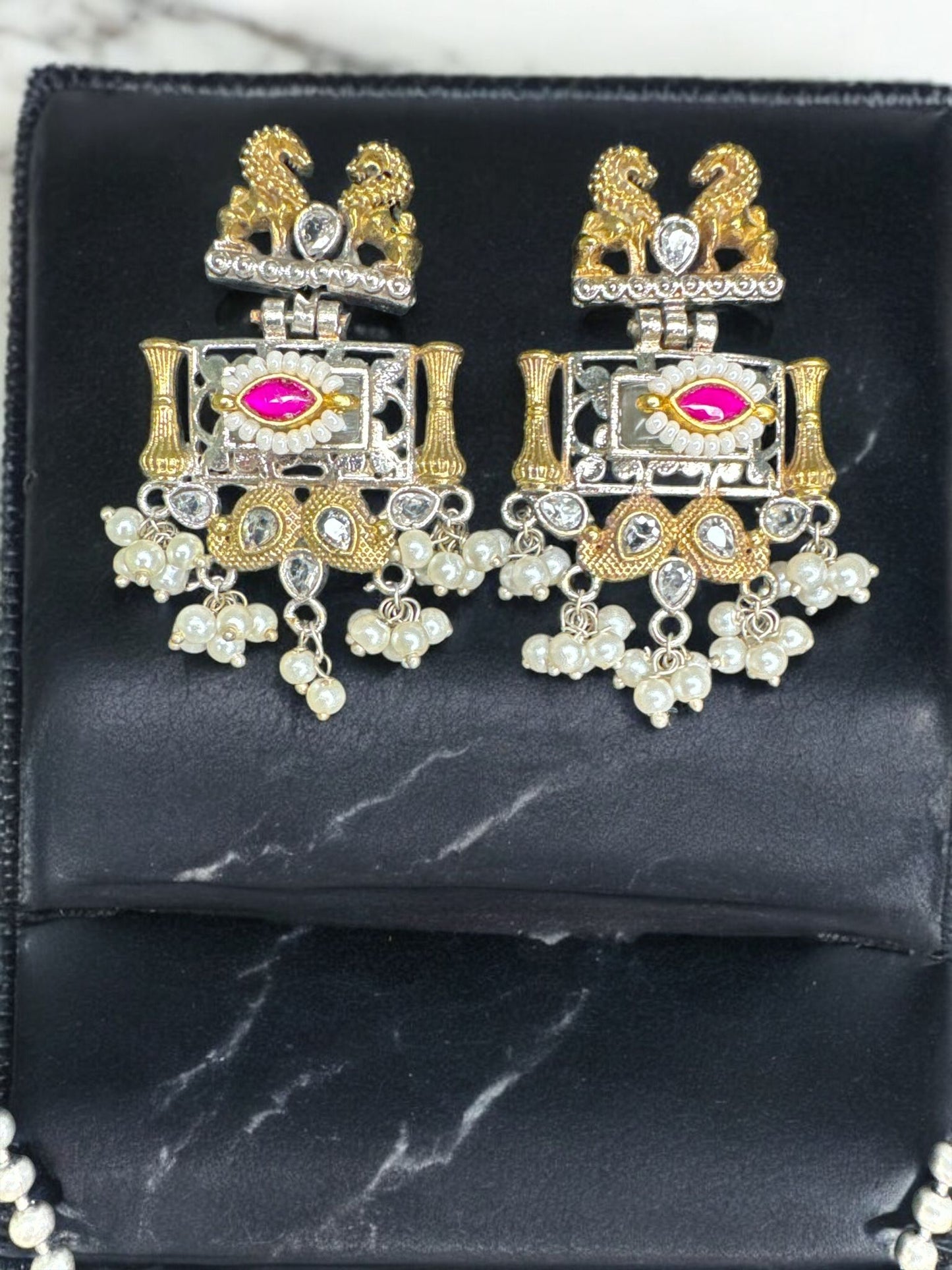 Majestic Twin Peacock Pendant Set