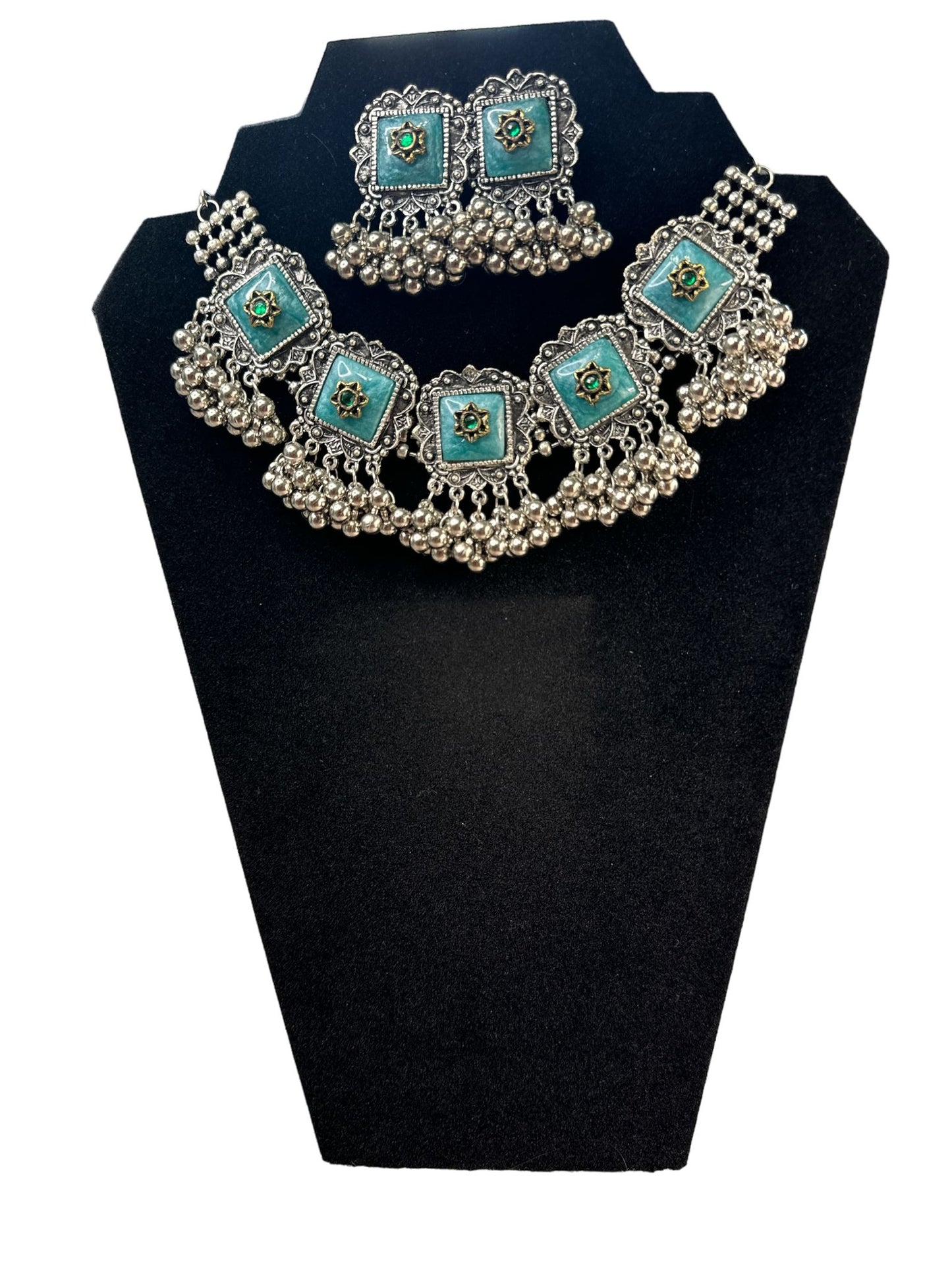 Vintage Square Enamel Choker Set