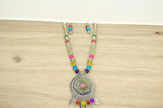 Boho Rainbow Necklace Set