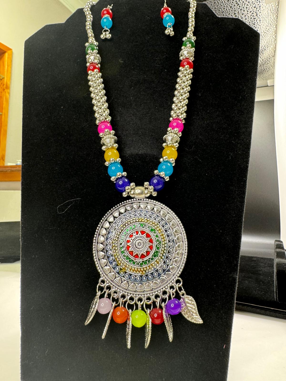 Boho Rainbow Necklace Set