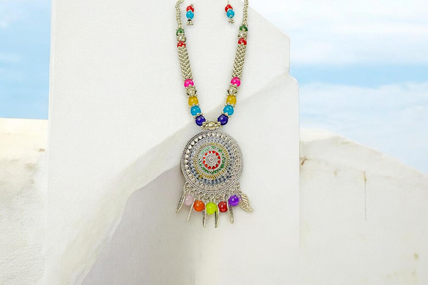 Boho Rainbow Necklace Set
