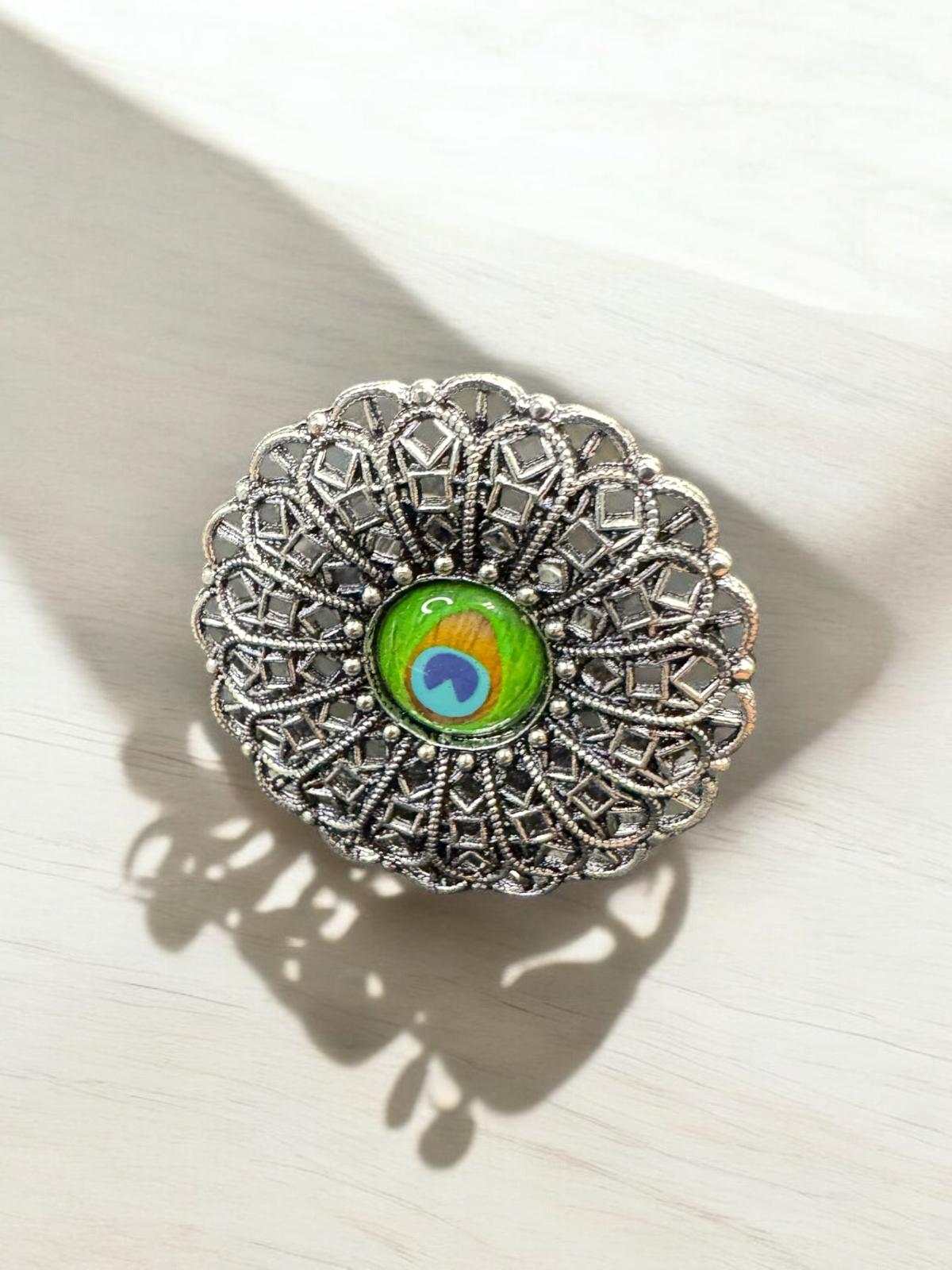 Peacock Radiance Statement Ring