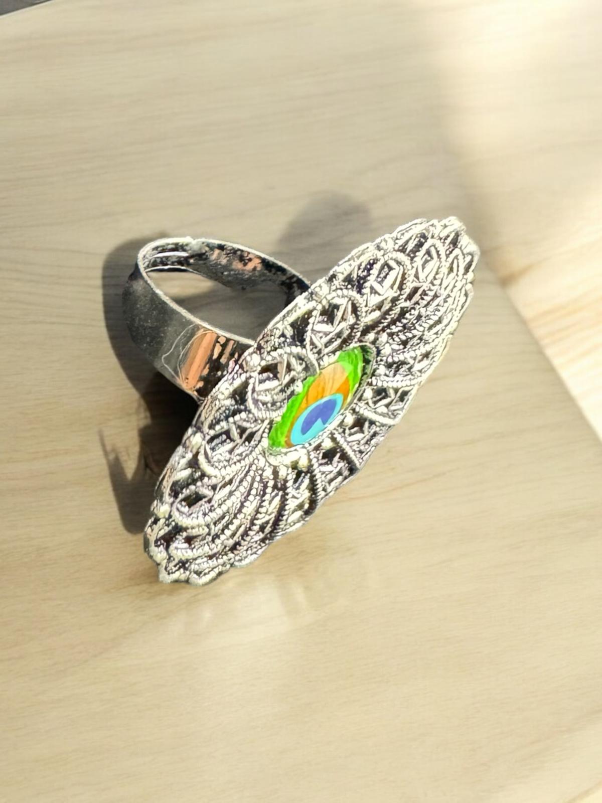 Peacock Radiance Statement Ring
