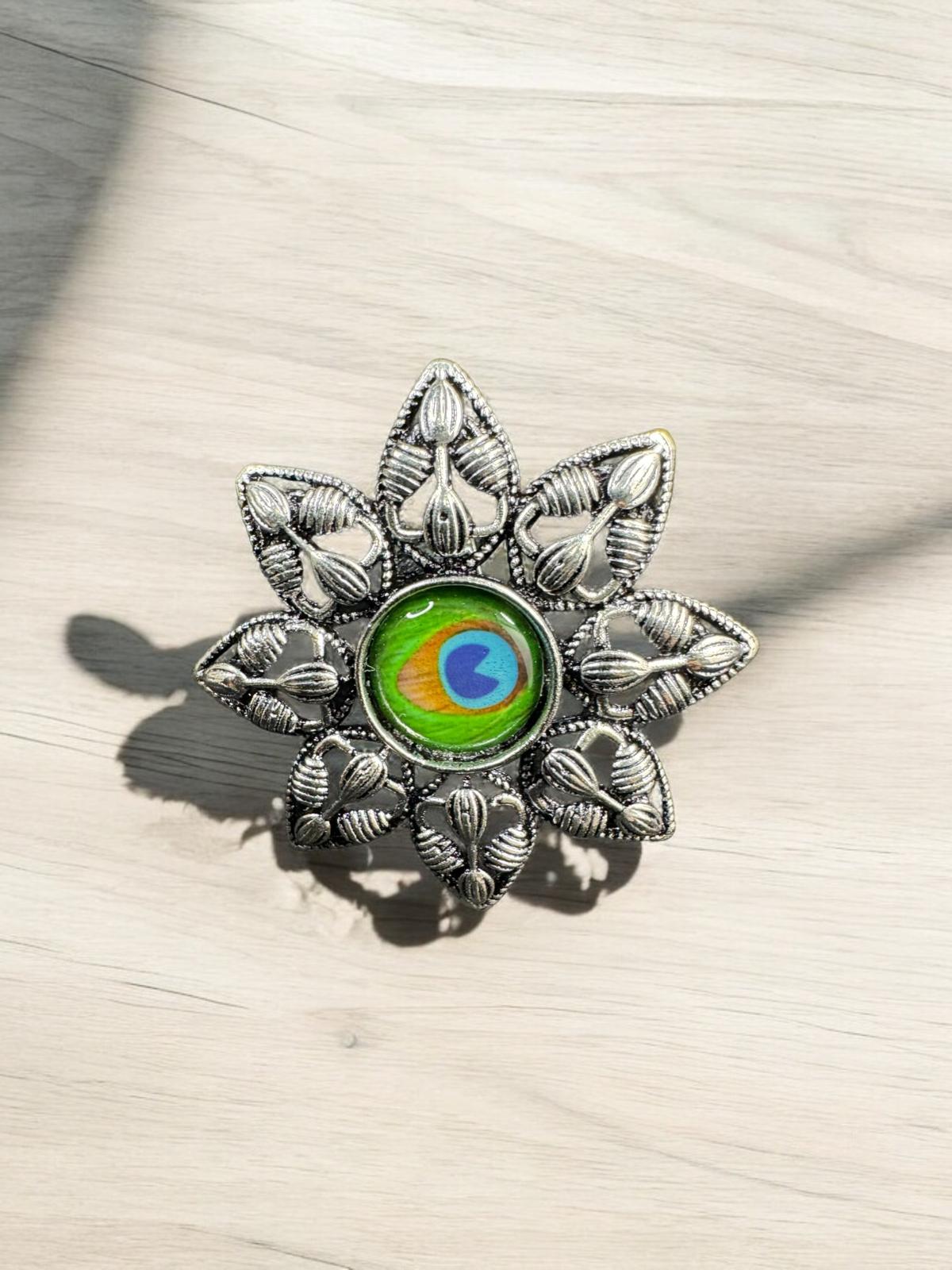 Peacock Glory Adjustable Ring