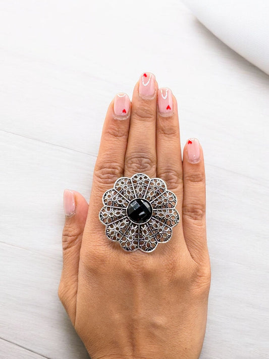 Black Onyx Elegance Ring