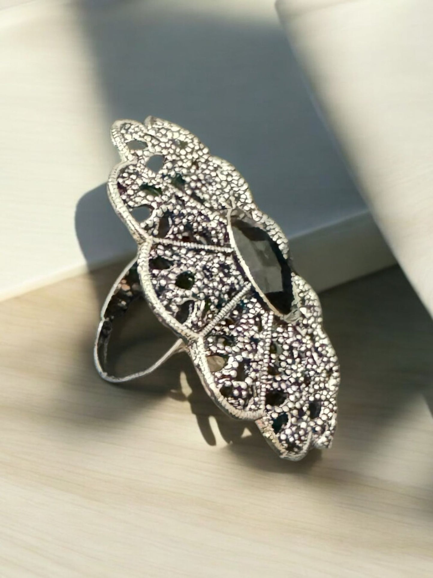 Black Onyx Elegance Ring