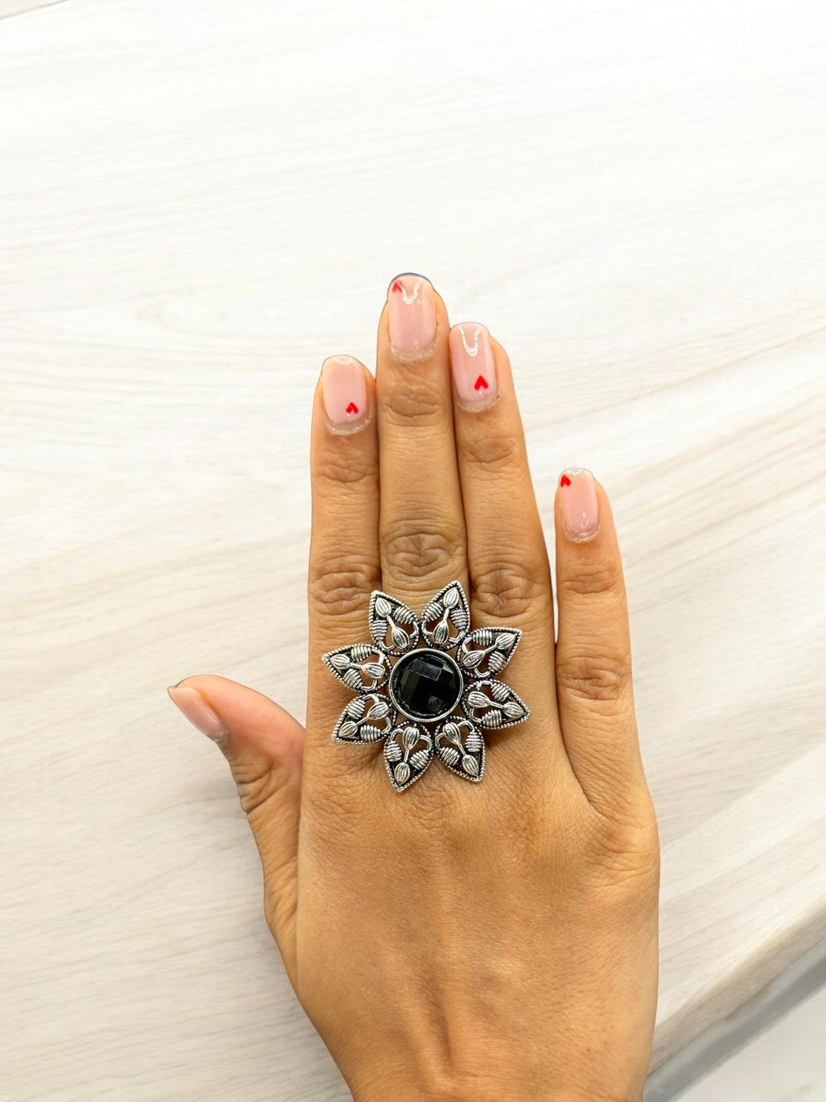 Midnight Bloom Ring